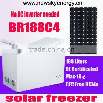 12v 24v solar dc fridge 188L solar freezer