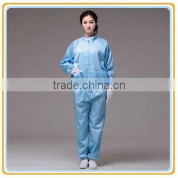 cleanroom esd antistatic polyester fabric garment