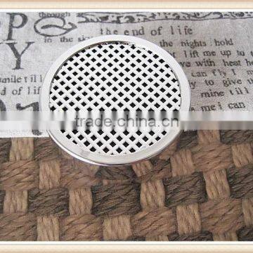 Silver foam filled circular humidifier cigar box