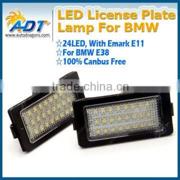 New design Emark E4 12V e38 led license plate light for BMW E38