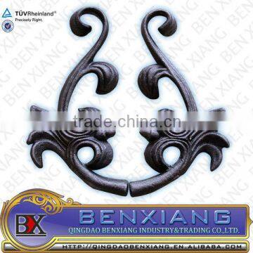 decorated wrought iron rosettes and wrought iron panel design