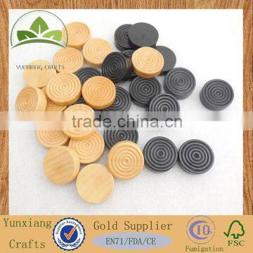 wooden round backgammon pieces