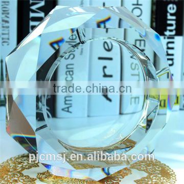 Beautiful transparent crystal ashtry for business gift and home decoration