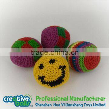 Kids Toy Woven Juggling Ball Kids Toy Kintted Hacky Sack Kids Toy Customized Footbag