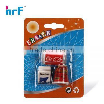 mini fast food shaped eraser