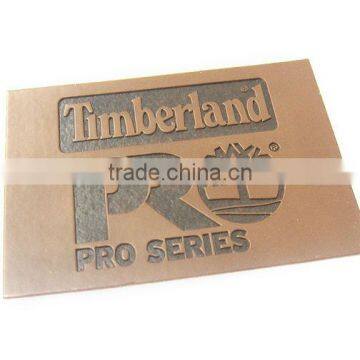 High Quality branded leather patch with Embossed Logo