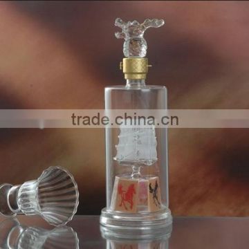 decorative glass wine bottle