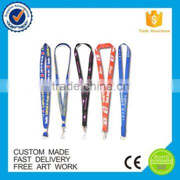 Promotional silk screen print nylon lanyard & landyard with hook