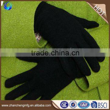 Cute ladies wool gloves plain style with high quality