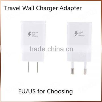 White Quick Charger 2.0 Support Fast Charging For Samsung EU US Cell Phone Charger