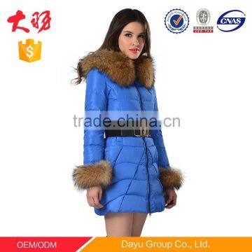 Brand duck winter women down jacket womens softshell jacket women coat with belt