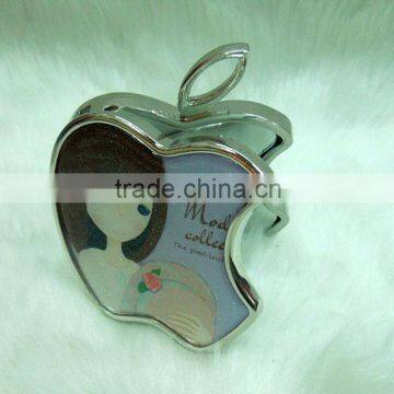 Hot selling apple shape compact mirror/custom apple shape cosmetic mirror