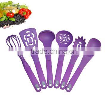 6pcs Plastic Kitchen Utensils Made Of Nylon Handle