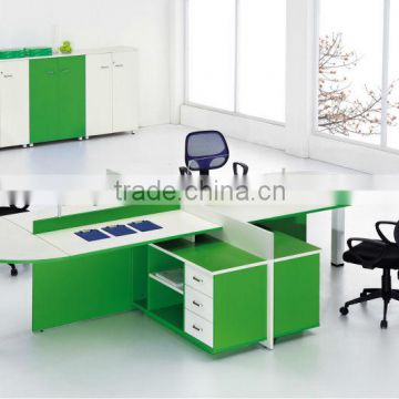 NEEDME modern unique design office furniture green#white office cubicle round workstation furniture