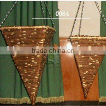 Cone Rattan Hanging Basket