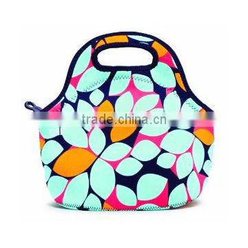 2014 fashionable elastic and durable neoprene insulated lunch bag