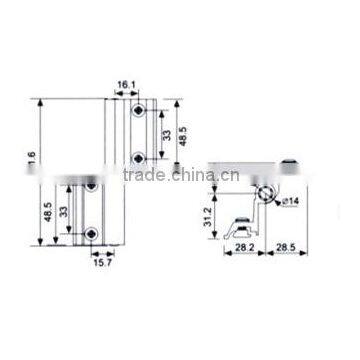 Durable Spray Painting Door Hinge for Glass /aluminum Window Door Hinge photo-2