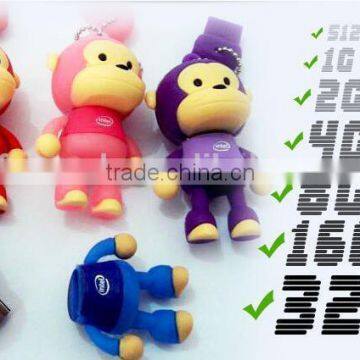 Monkey Animal Shape PVC Usb Flash Drive Thousands Models,Custom Promotional Gift Memory Stick With Metal Case Free Sample photo-4