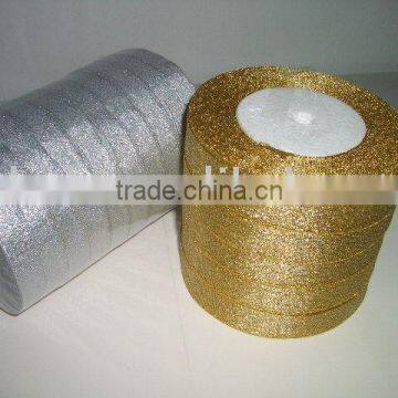 Gold and Silver Metallic Ribbon,Color Metallic Ribbon,Polyester Ribbon