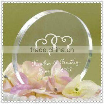 Clear Engraved Arcylic Circle Invitation Card for Wedding Gifts photo-2