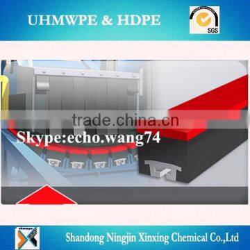 UHMWPE plastic Rod pe-uhmw bar/UHMWPE impact bed/uhmwpe bars for conveyor belt impact bed