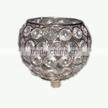 Crystal ball t-light candelabra