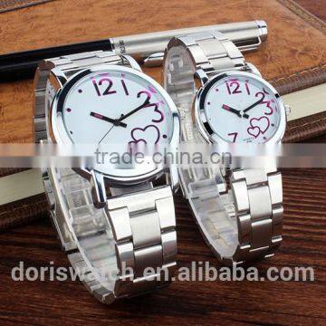 Fashion Lady Watch 2015 Most Hot Selling Cheap Alloy Watch Colorful Fashion for Couple Watch Set
