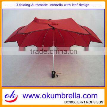 Arc 21''*8Ribs High Quality Leaf Umbrella From Shenzhen Umbrella Factory OKF56