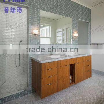 Modular melamine modern one piece bathroom vanity cabinet