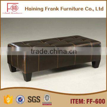 New product square leather Customized furniture pouf ottoman bed for home furniture sale