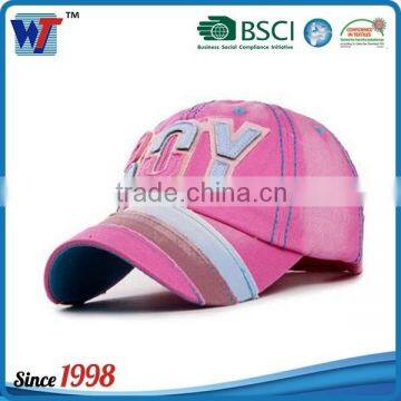 Custom 3D Embroidery Women Baseball Cap 6 Panel Lady Hat