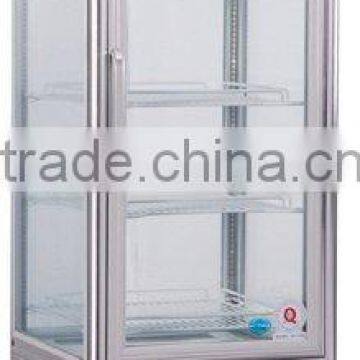 4 side glass upright showcase