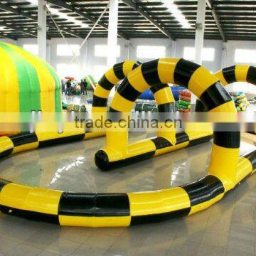 Inflatable race track/interactive inflatable sports products