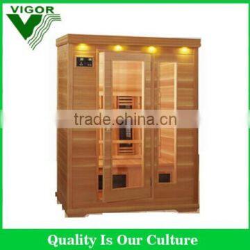 Factory Elegant degsin wooden far infrared sauna room /Dry steam and sauna combine room