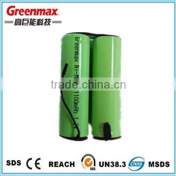 NI-MH AA 1100mAh 2.4v Rechargeable Battery Pack