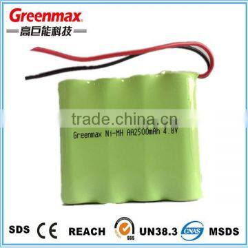 Best price 4.8v battery pack aa 2500mah