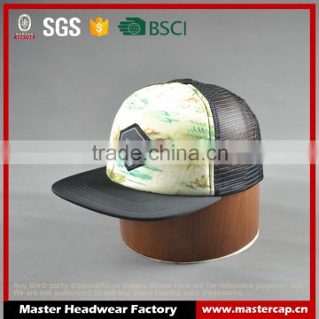 Cheap custom printed flat brim snapback cap