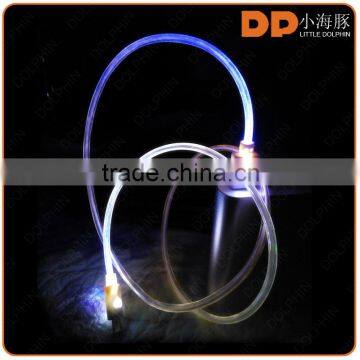 New Premium Color Changing 2.0 Gold Plated Sync Data Cable Glowing LED Charger Charging Cable for Android photo-4