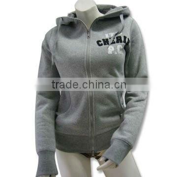 Womens hooded sweatshirt with zipper