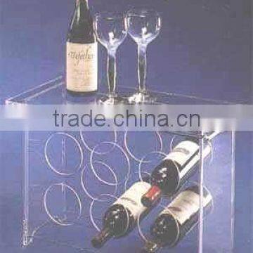 6 Bottle Acrylic Wine Display Rack/ Wine Display Holder