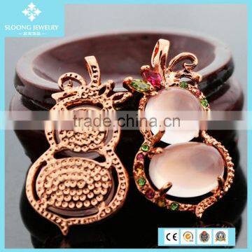 Cute Calabash Shape Gemstone Point Pendant Jewelry for Necklace
