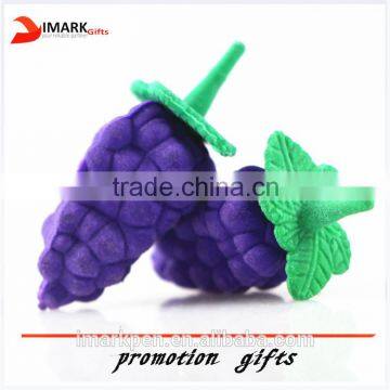 hot selling grape shaped cute pencil eraser