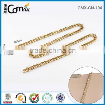 European feature metal 18K shining gold chain for handbag