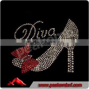 Fashion High Heel Diva Iron On Transfer Rhinestone Patterns