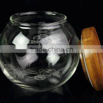 Top Quality Borosilicate Glass Jar With Wood Lid photo-4