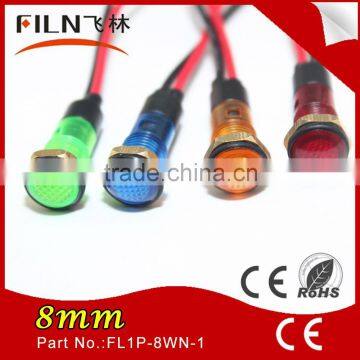 Plastic Waterproof 8mm 230v Yellow Blue Red Green White Led Motorcycle Signal Light photo-5