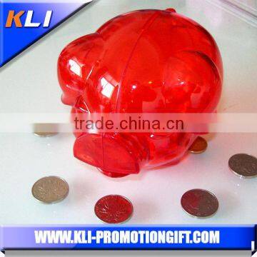 Promotional plastic pig shaped piggy banks for kids