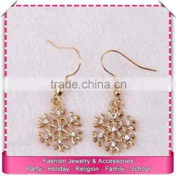 Alloy earrings import from china, hot sale imitation gold earrings for young girls