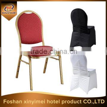 stackable design painting gold aluminum chair banquet