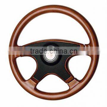 wooden steering wheel